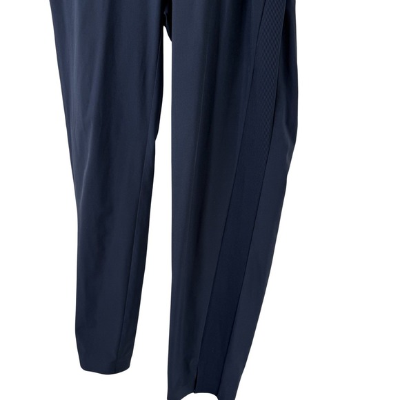 Athleta Navy‎ Lightweight Jogger Pants Sz 6 Ribbed Side Panels Travel Athleisure - Picture 3 of 12